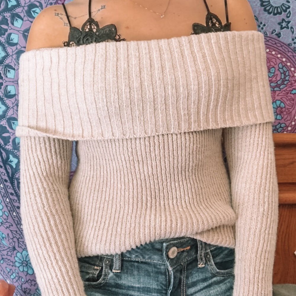 Hollister Off The Shoulder Sweater